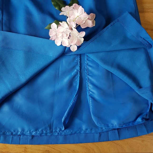 Vintage A Line Pleated Midi Skirt - Sz 2 - Picture 11 of 15